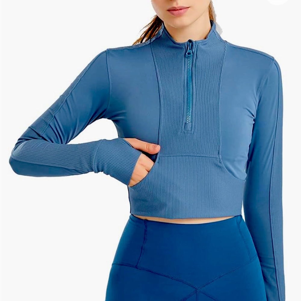 Butterluxe Long Sleeve Workout Shirts Half Zip